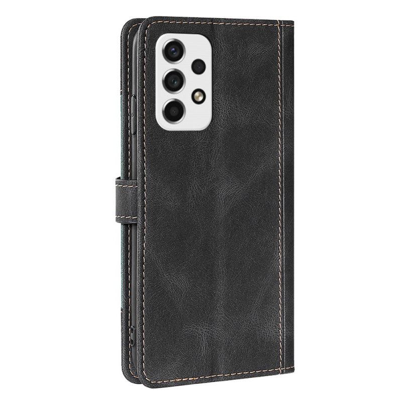 Κάλυμμα Samsung Galaxy A53 5G Faux Leather Bicolor Stylish